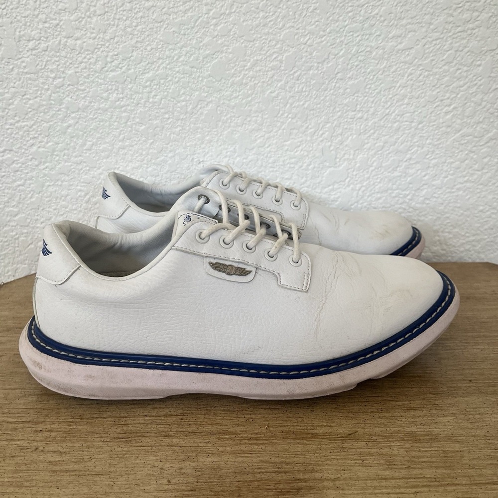 Straight Down Men's Knit Spiked Golf Shoes White Blue Purple US 10 Style 20124
